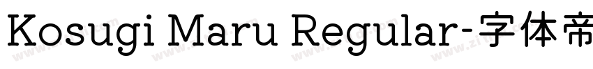 Kosugi Maru Regular字体转换